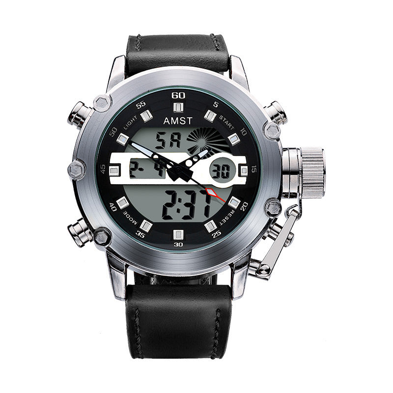 Montre électronique multifonctionnelle Casual Sports pour hommes