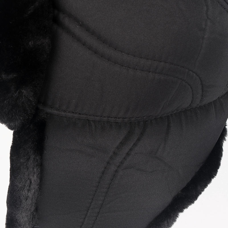 Plus Velvet épais chaud et coupe-vent Lei Feng Hat protection oreille noire