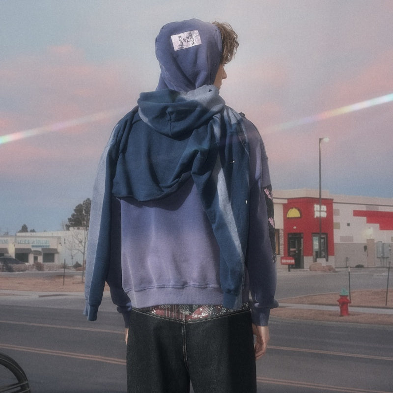 Gentian Violet Vampire Destruction Imprimer Hoodie
