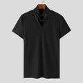 T-shirt à manches courtes en col V pour hommes