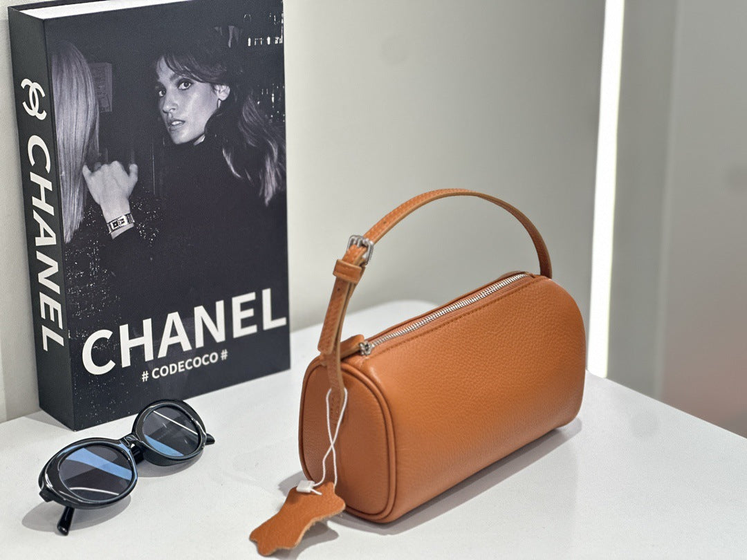 Sac de support de stylo à épaule populaire personnalisable en cuir de vache de couche supérieure pour les femmes