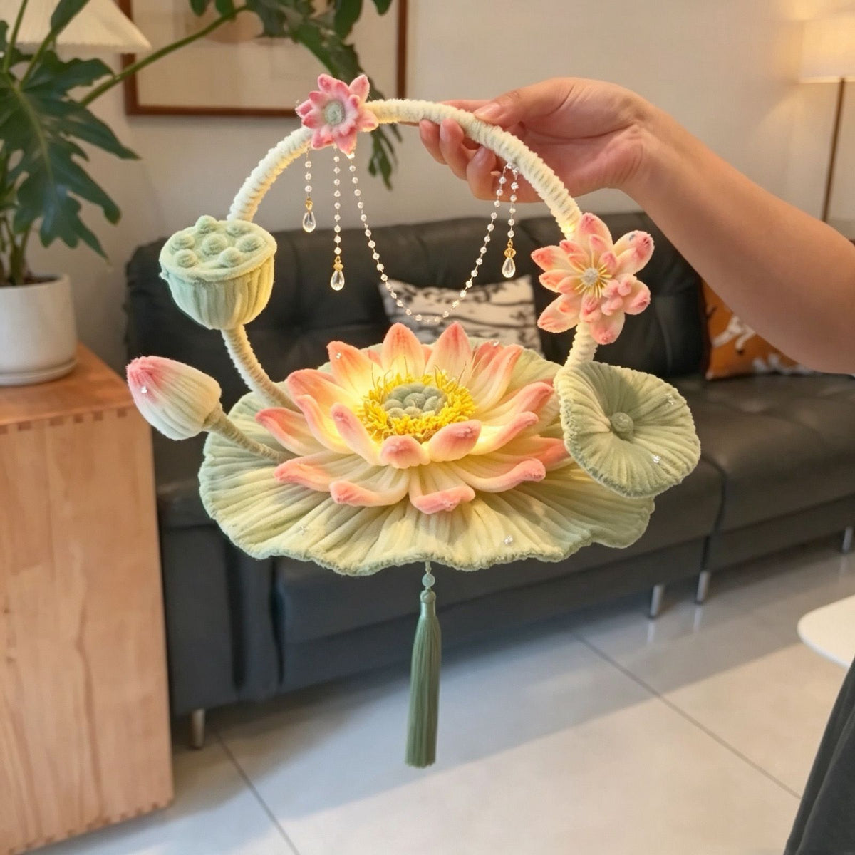 Portable Lotus Lantern Twisty Stick Bricolage pour enfants