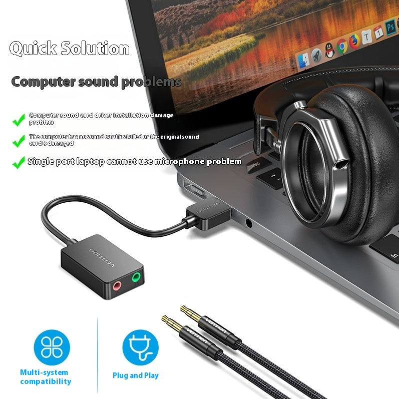 Carte audio externe USB vers l'interface audio casque