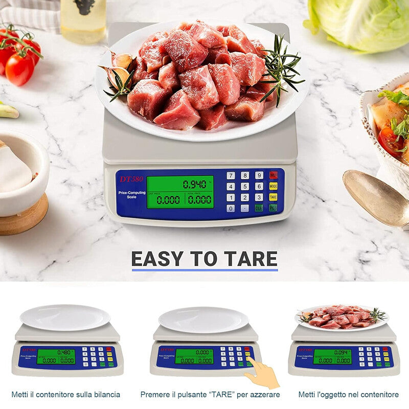 30KG Platform Balance de pesée commerciale Digital-Electronic Price Shop Retail UK