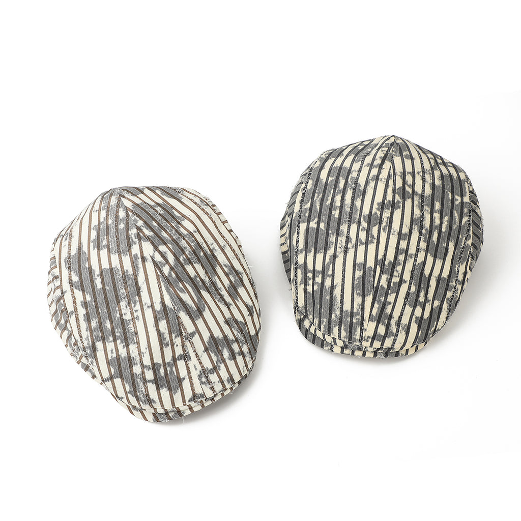 Trendy graduated striped retro front hat