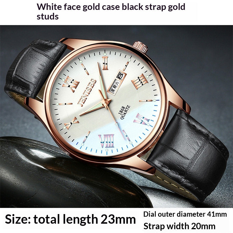 Montres pour hommes Montres étudiantes Montres sportives Quartz Ultra-mince Imperméable Trendy Luminous Displa