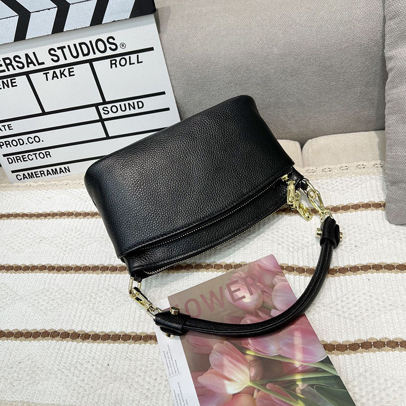 Sac à main pour femmes Sac à épaule en cuir plein grain