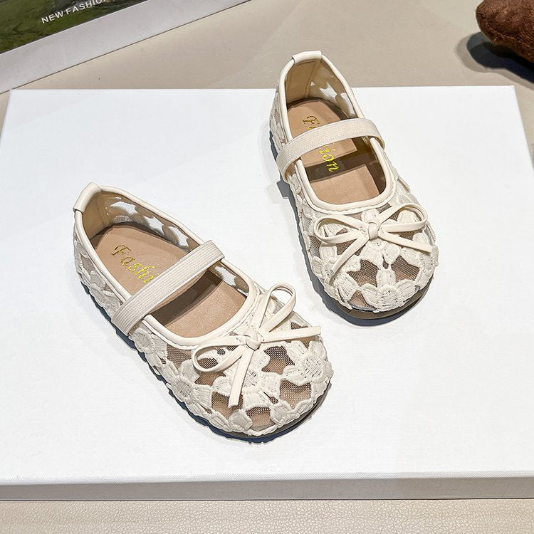 Chaussure simple en maille plate pour les femmes en style fée d'été avec jupe Dentelle Mary J