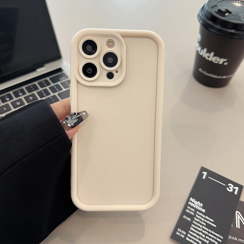 Boîtier de téléphone en silicone tout compris de couleur solide