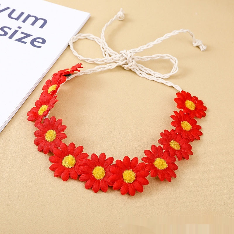 11 Simulation petite fleur de soleil Bohême vacances bord de mer Braid bande de cheveux pour les femmes