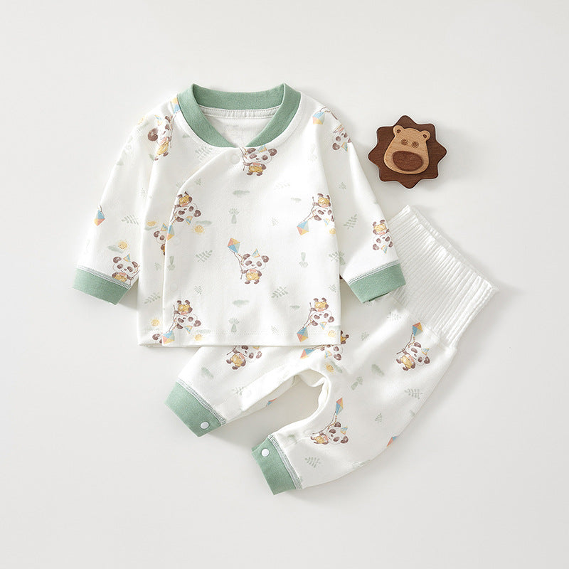 Ensemble bébé Printemps Automne Haute-Waisted Pure Cotton Classe A Set