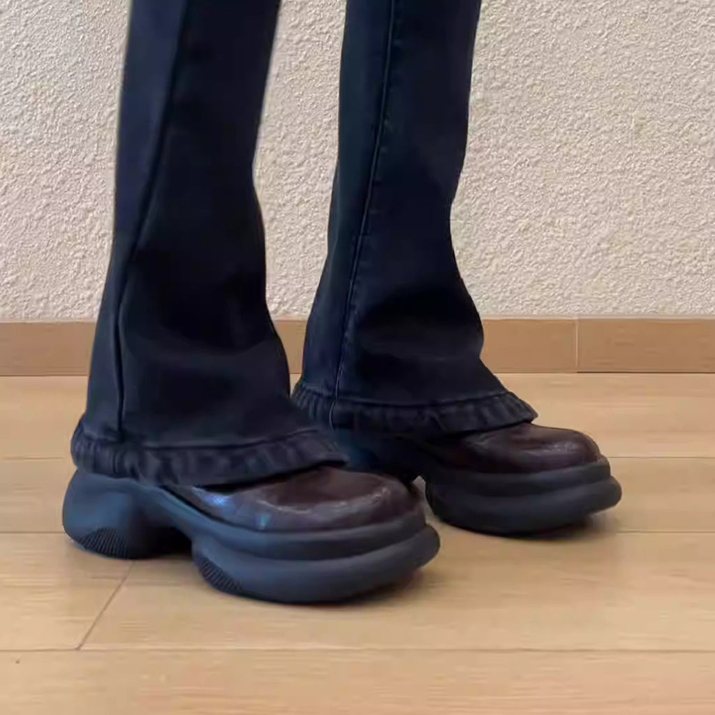 Chaussures en cuir rétro style britannique pour printemps et automne