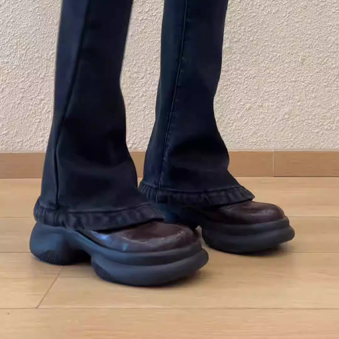 Chaussures en cuir rétro style britannique pour printemps et automne