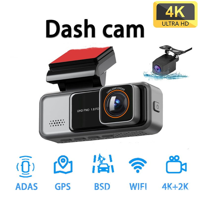 HD WIFI Interconnexion téléphone mobile GPS Piste avant et arrière Dual Lens Driving Recorder