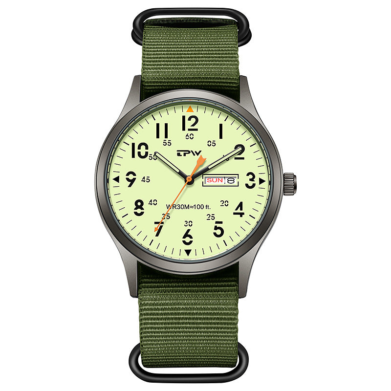 Montre homme en nylon tricoté occasionnel