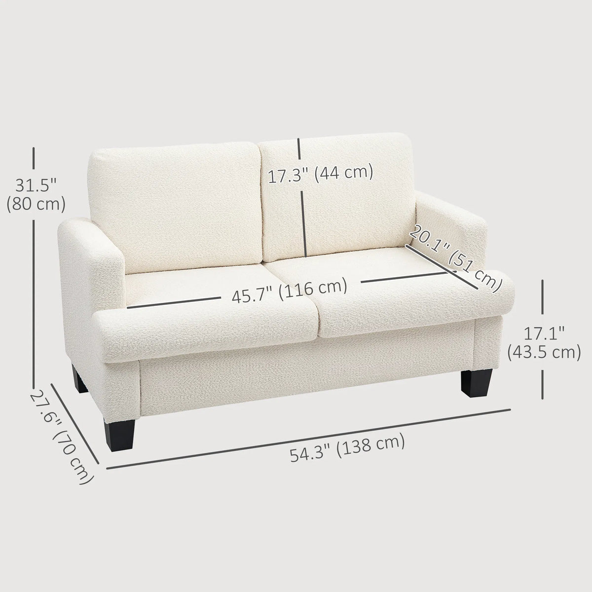 Canapé de 54,3"