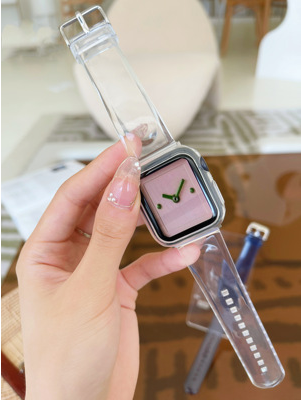 Marron transparent adapté pour Iwatch Watch Strap