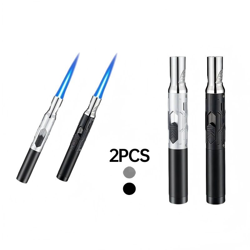 Éclaireur de flamme à jet multifonctionnel 2Pcs avec réglage d'allumage à 360 degrés