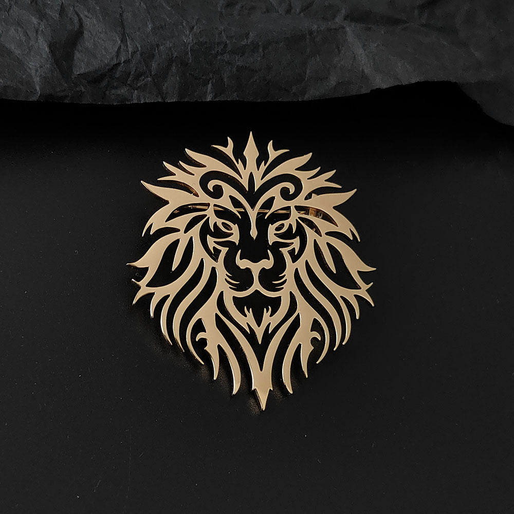 Accessoire Retro Lion-Out Hollowed Lion Brooch