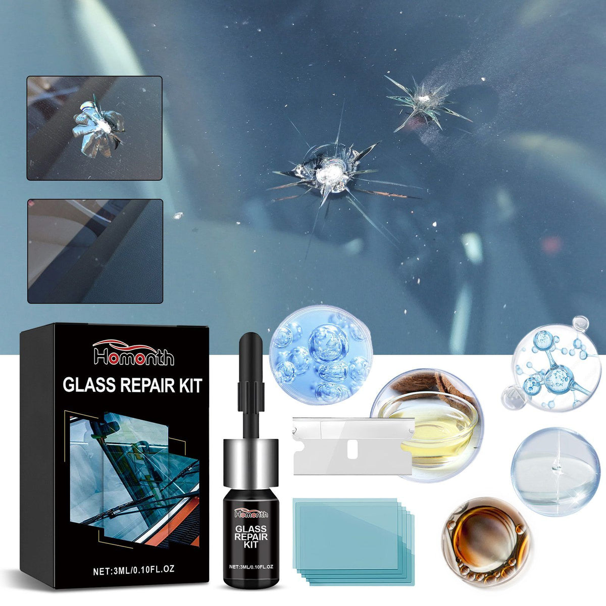 Kit de réparation de pare-brise HOMONTH