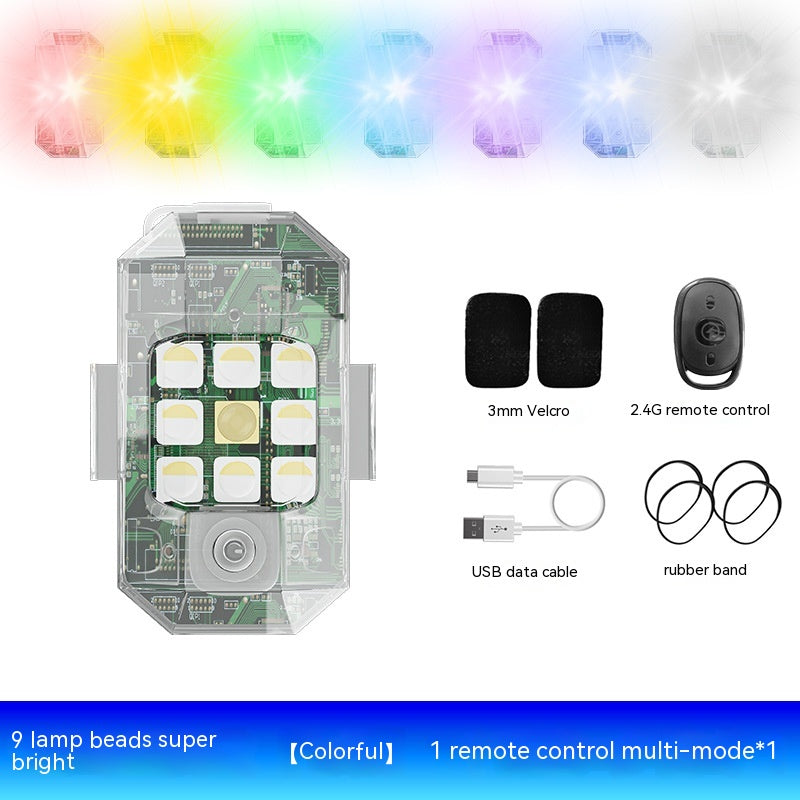 Lampes clignotantes de moto à télécommande étanches