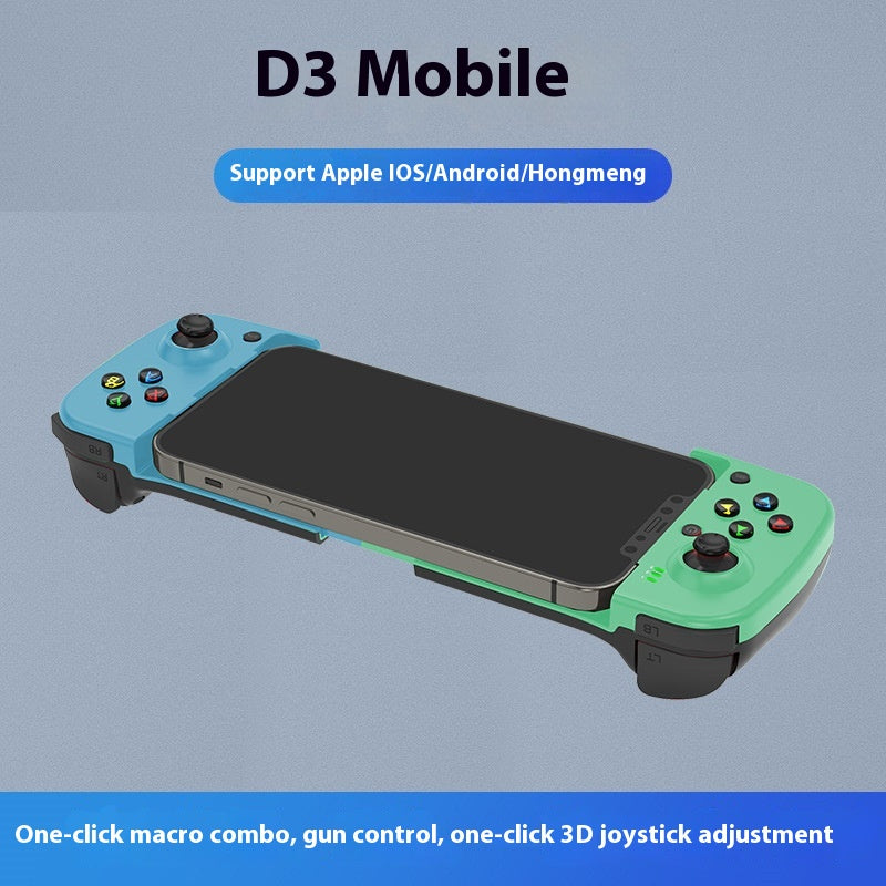 Poignée de jeu sans fil à dents bleues
