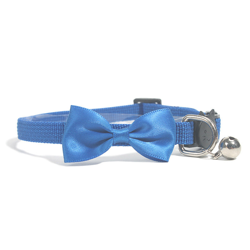 Nylon Pet Bow Collar Adjustable Multicolored Ribbon with Bell Pet Decorations