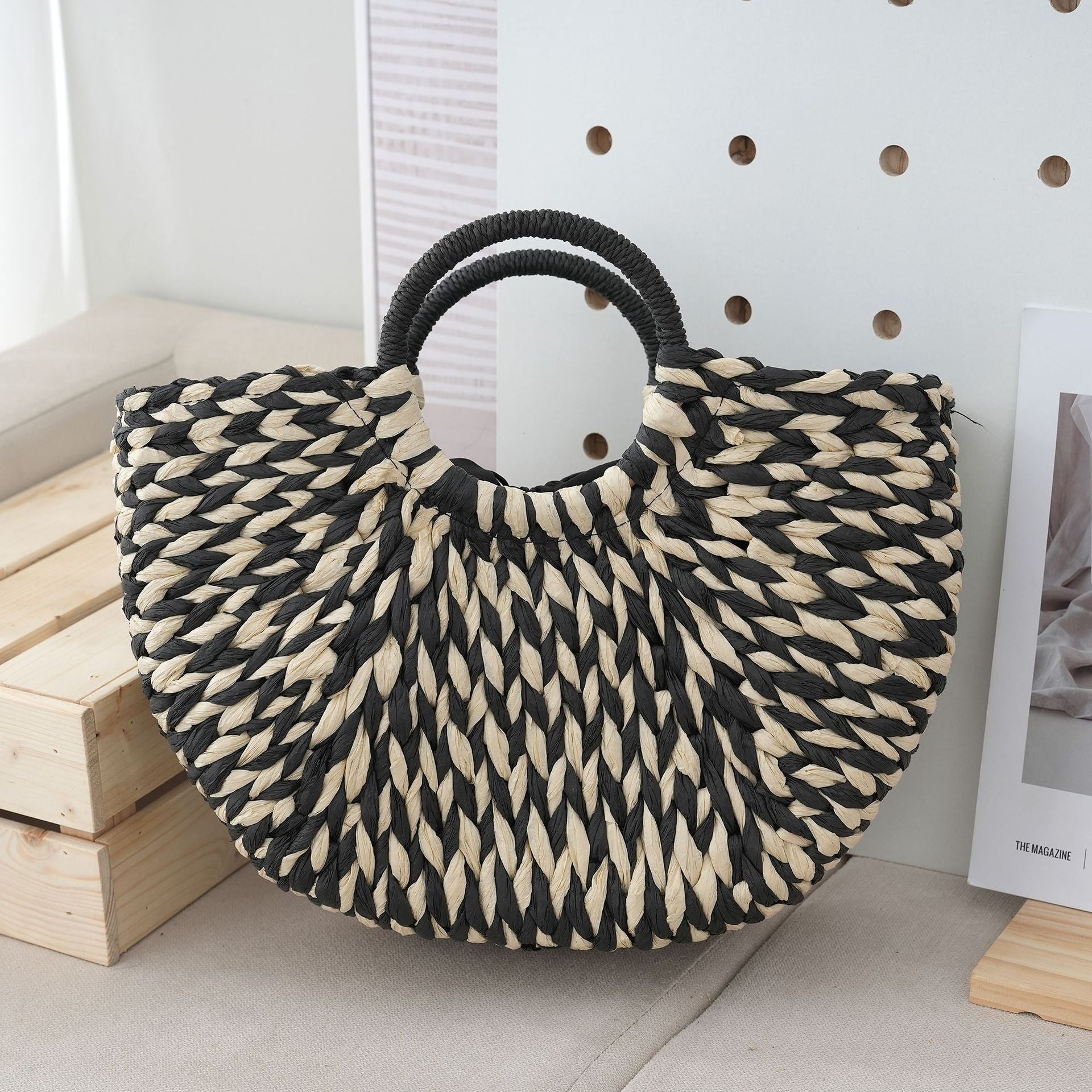 Sac à main en trois dimensions à la mode Semi-circulaire