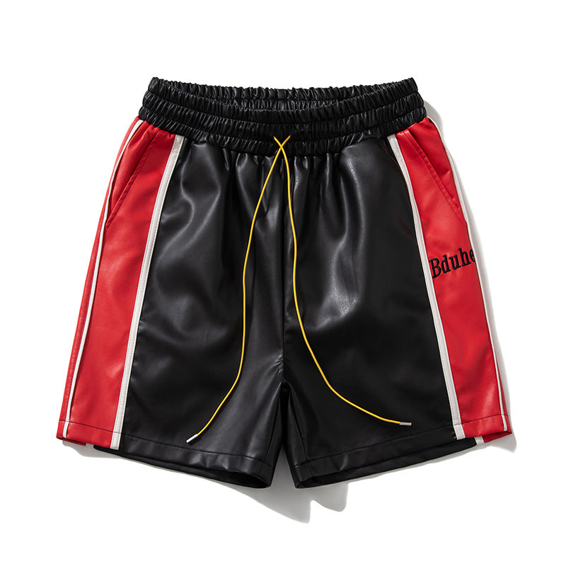 Brodé Lettre Couleur Matching Drawstring Pantalons de plage
