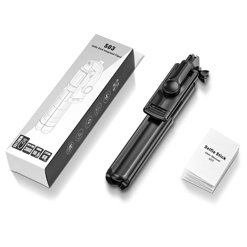 Selfie Stick sans fil Bluetooth Caméra Artifact Fill Light Anti-shake Rack Floor Tripod Po