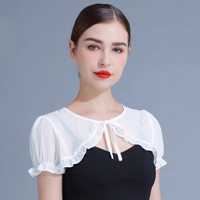 Femme Été Tous Match Lace Courte Enveloppe haut