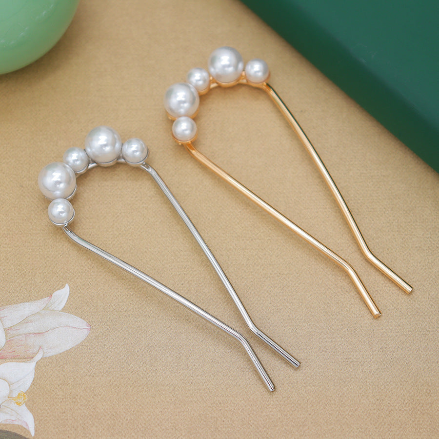Fashion All-match simple Perle U en forme de boucle de cheveux