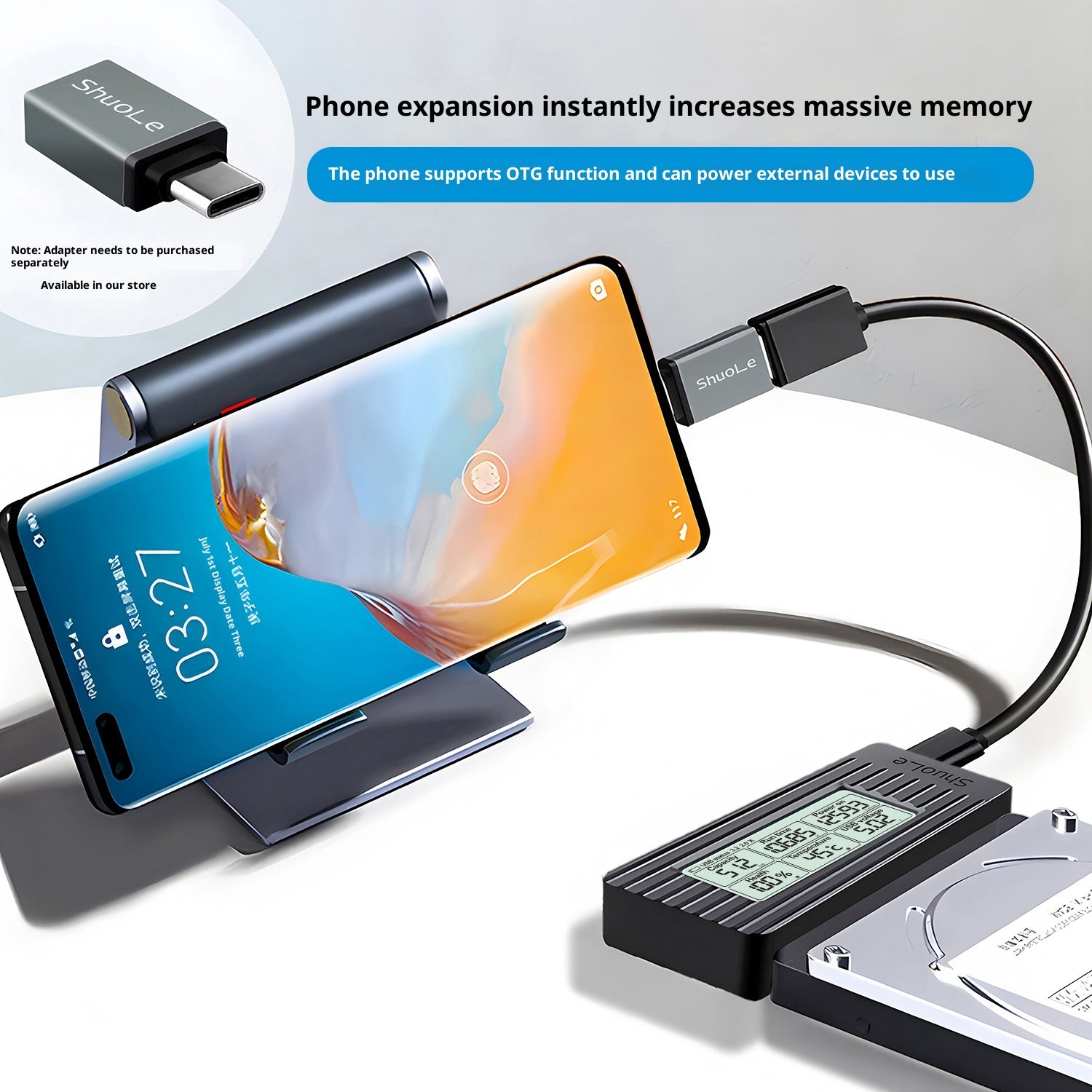 Connecteur de câble de convertisseur d'état solide USB 3.2 pour disque dur