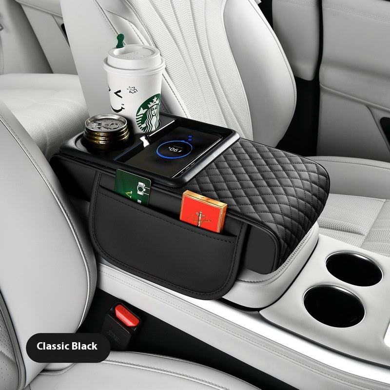 Automobile Armrest Box Cover Smart Wireless Charging Tissu de charge rapide multifonction