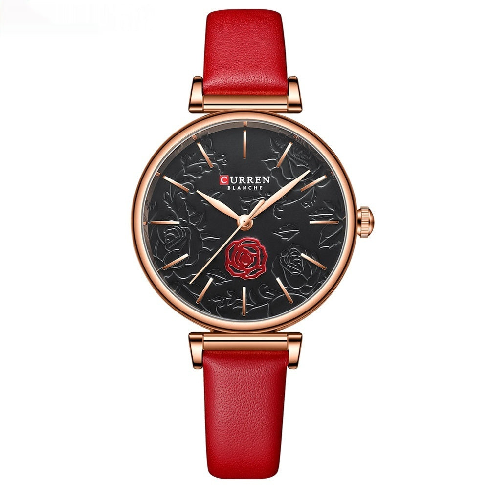 Montre Quartz à l'épreuve de l'eau pour femmes mode et simple