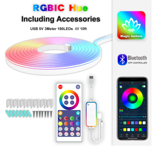 3 M Neon lumières avec bandes de musique