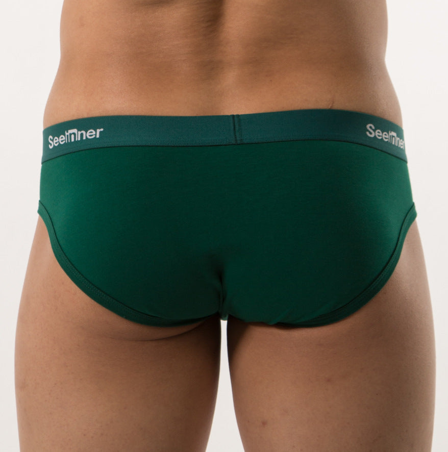 Slips de sport en coton stretch à basse taille pour hommes