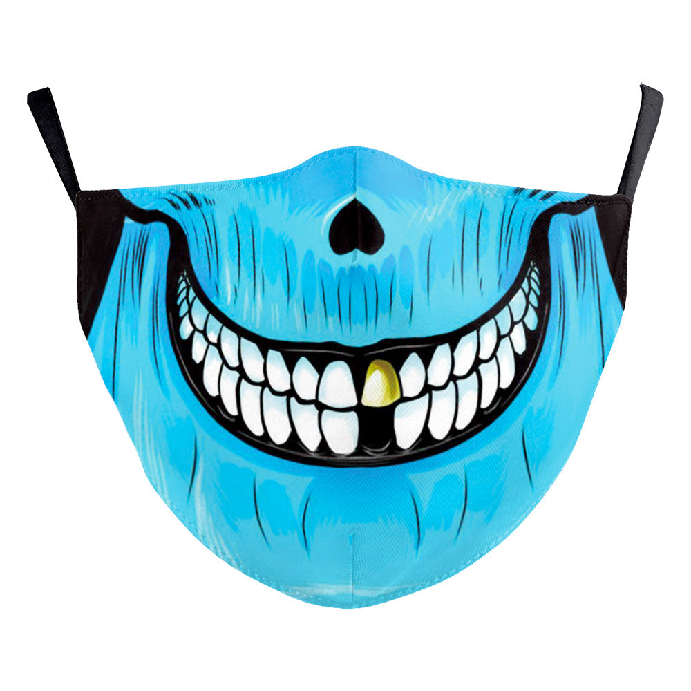 Wansheng impression numérique visage animal tigre oreille suspension masque double couche