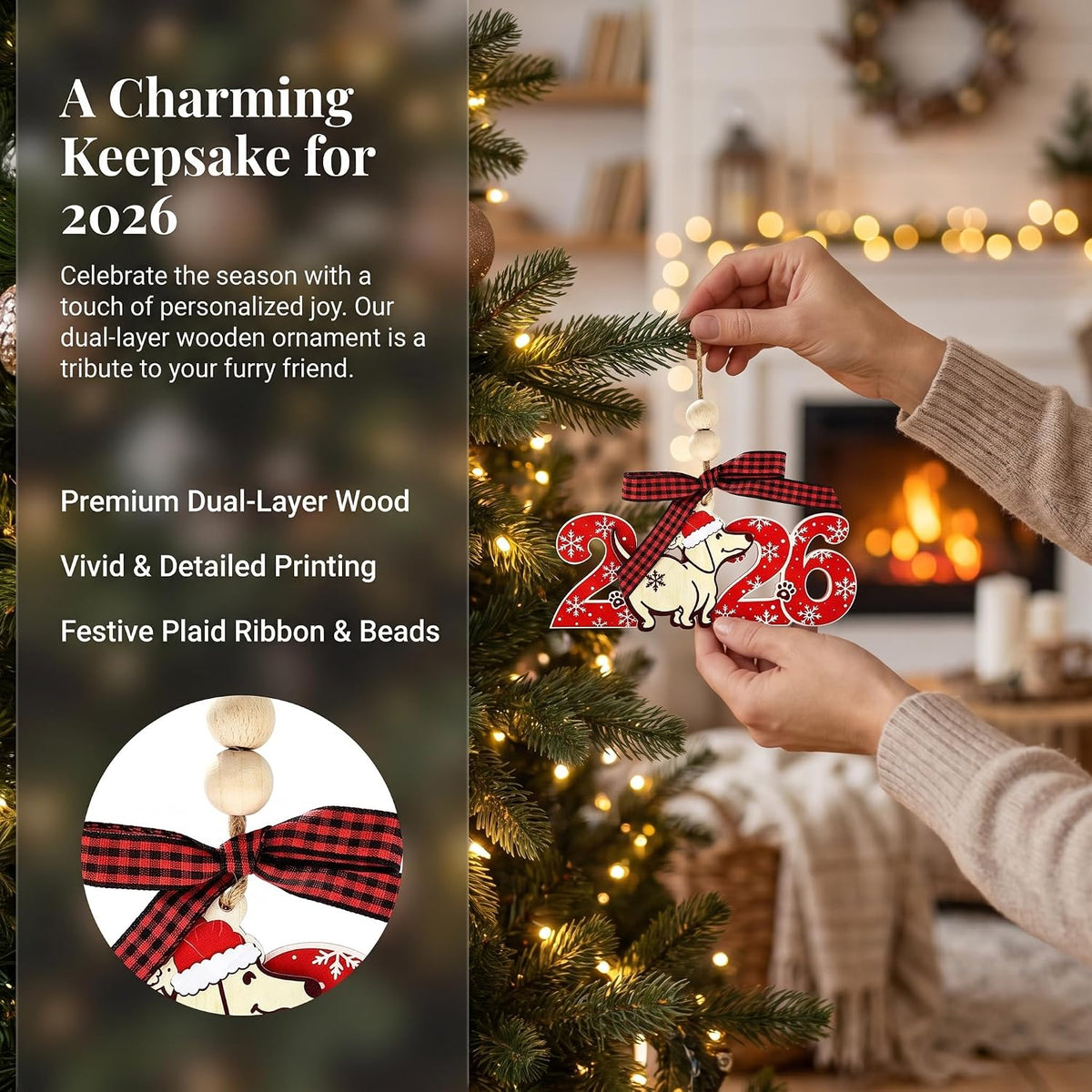Dachshund Dog Ornement de Noël 1 PC