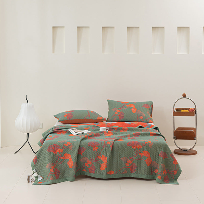 Pure Cotton Light Luxury Fil de trois couches Multi-fonctionnel Couverture Cotton Summer Qui