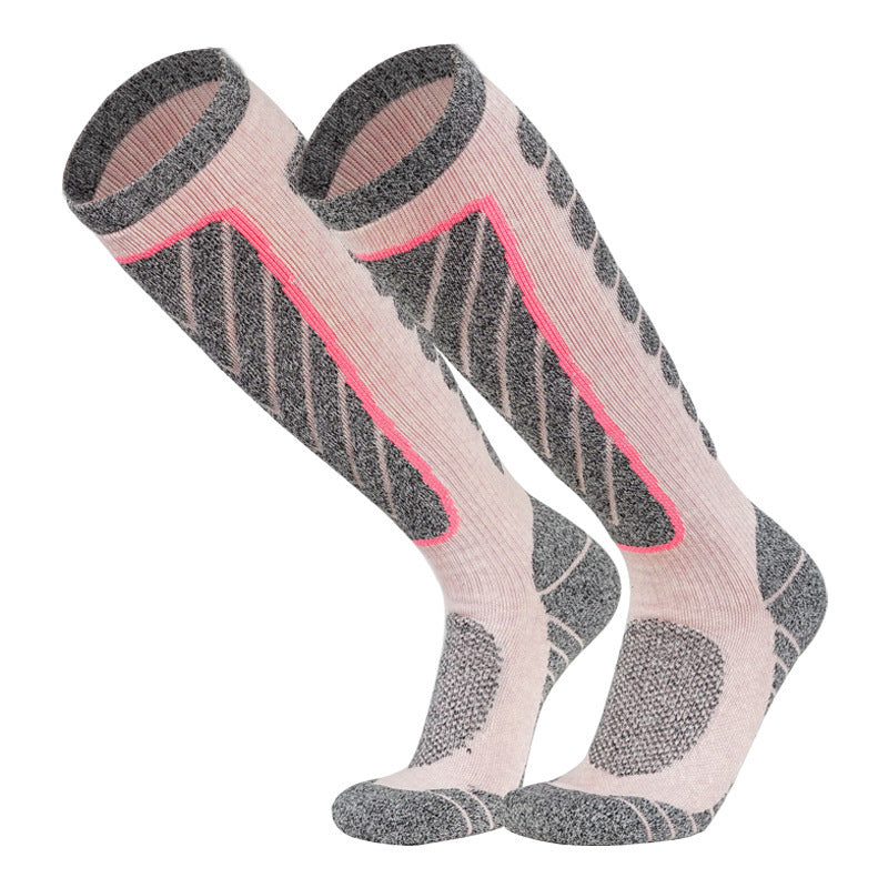 Chaussettes athlétiques pour homme à haut tube de ski chaud