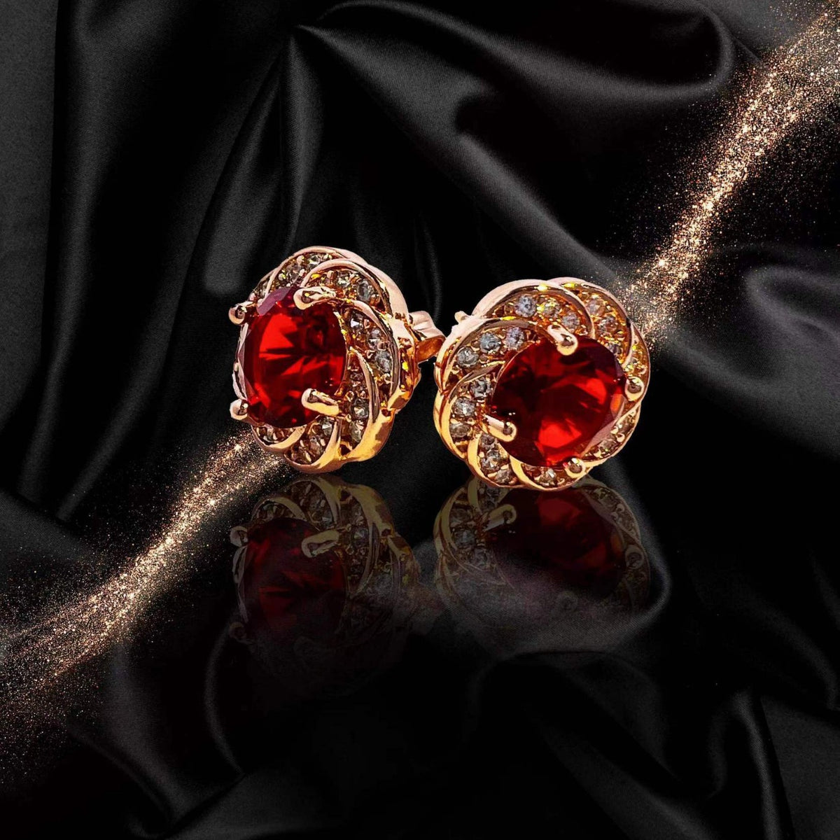 Collier pendentif en pierre gemme couleur Tourmaline rouge style coréen