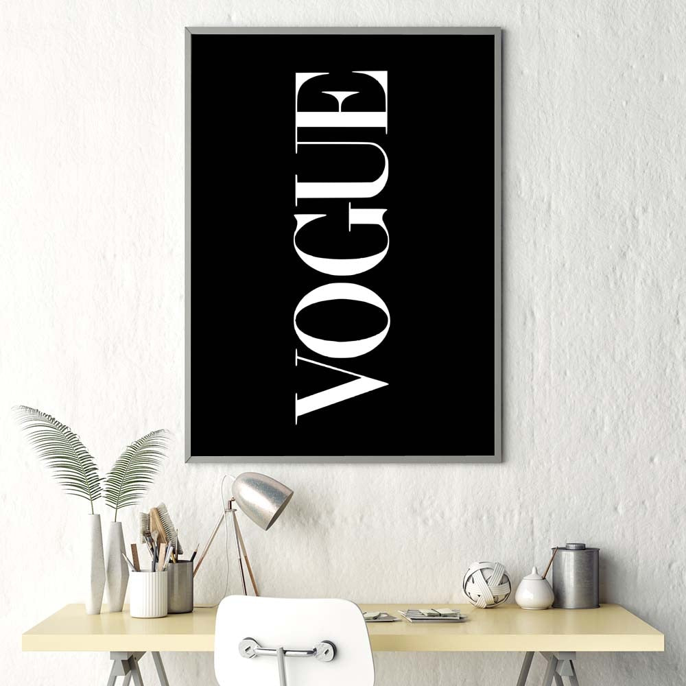 Accueil Mode Minimaliste Décoratif Affiche noir et blanc