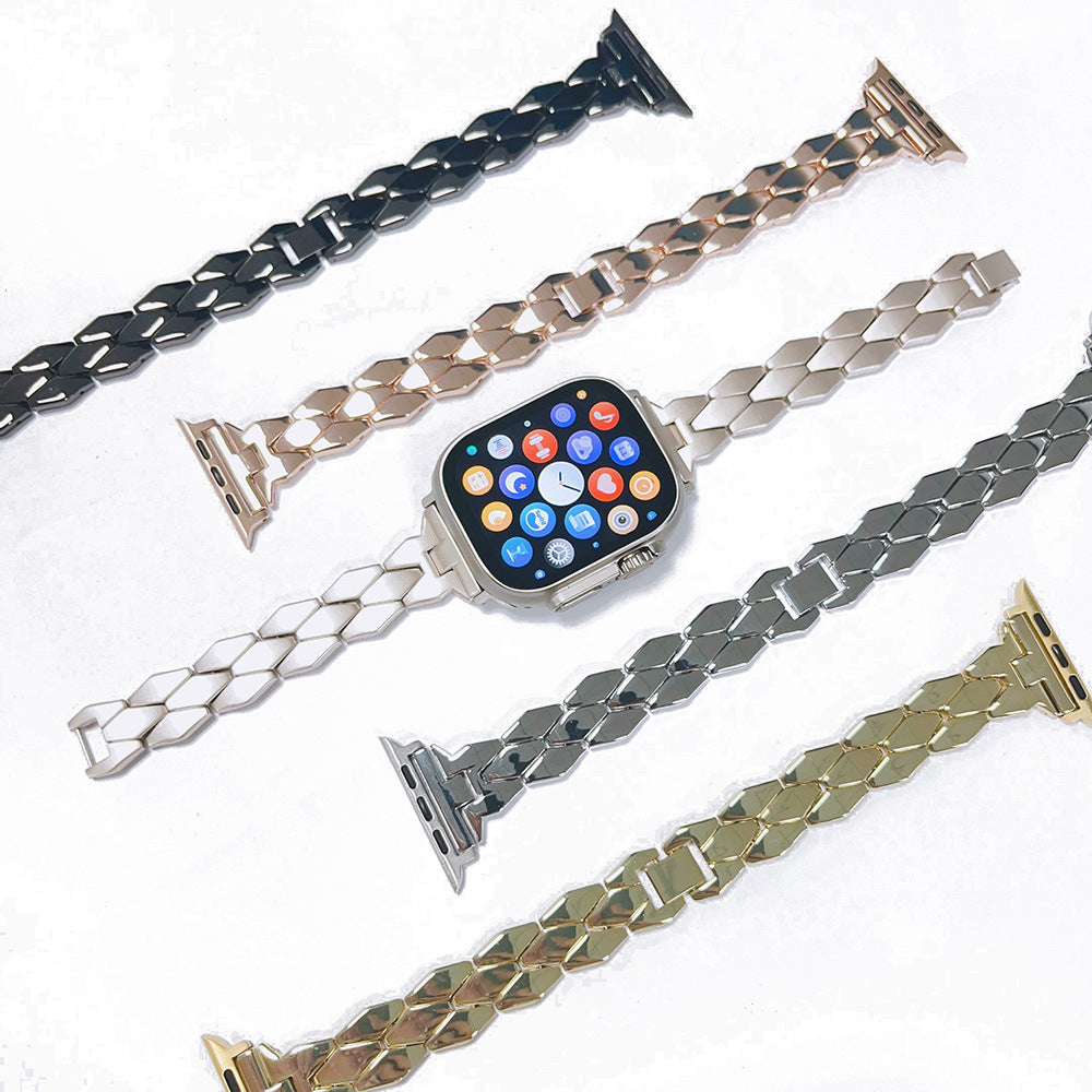 Bracelet en métal massif de diamant en acier inoxydable créatif