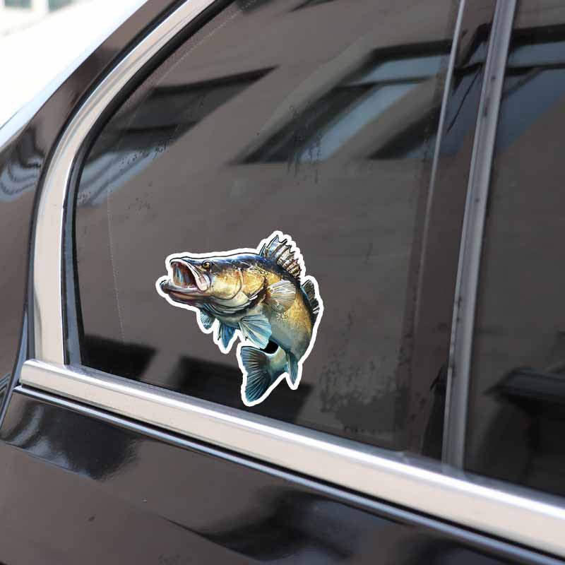 Bass Fish Reflective Outdoor Fish Car Sticker
