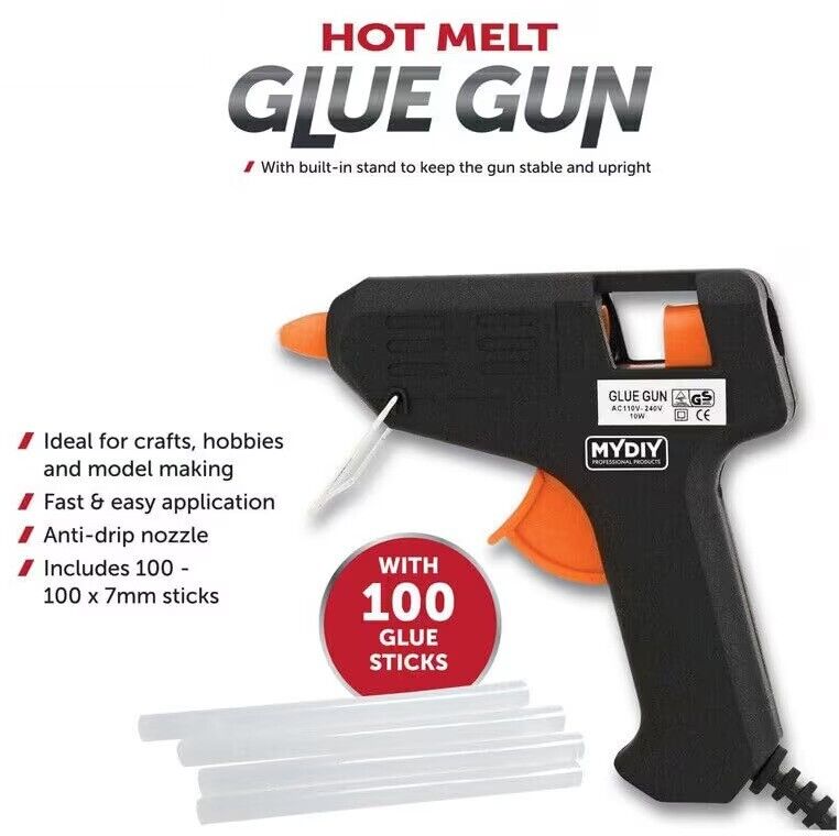 Melt Gun de colle électrique Trigger adhésif Hobby Craft bricolage bâtons de colle gratuit