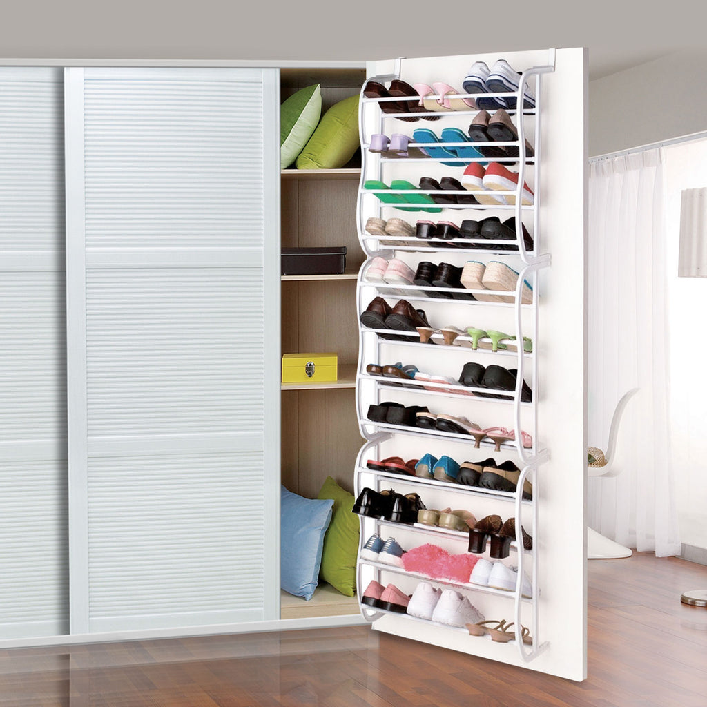 36 paires sur-la-porte sac de chaussures 12 calques mural penderie organisateur de chaussures stockage Stan