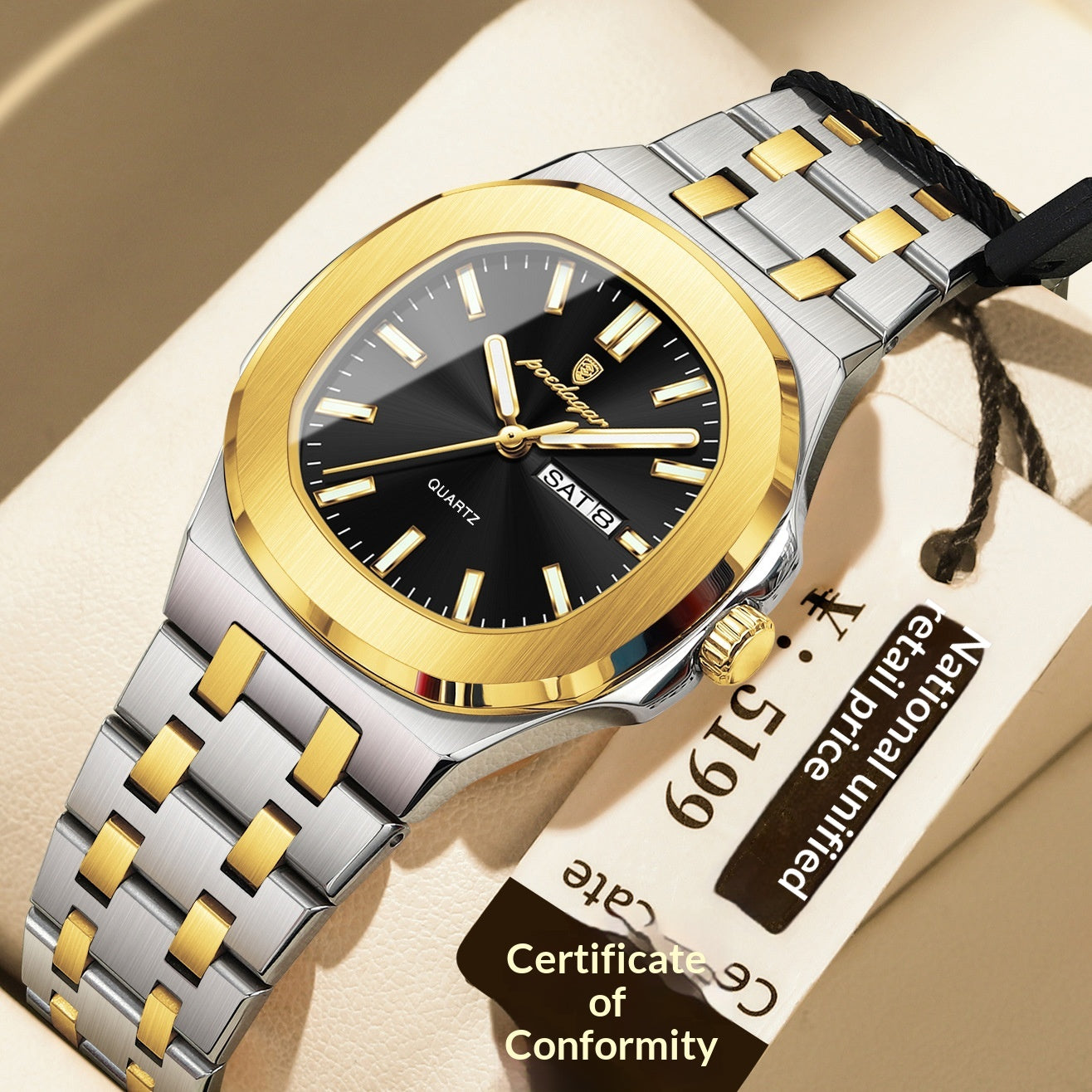 Montre ultra-mince avec étanche Et caractéristiques lumineuses