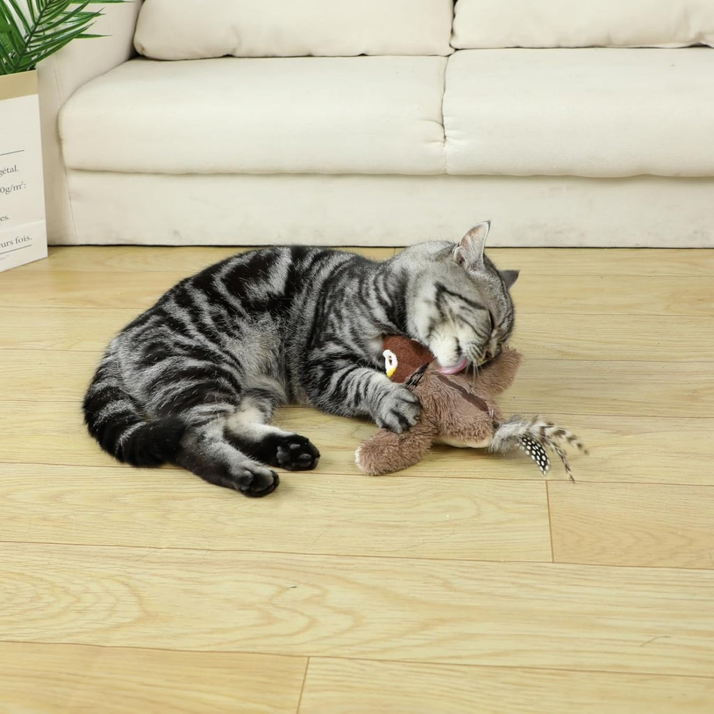 Jouet chat électrique TGFIX Bird pour self-play - Jouet chat automatique interactif avec Catnip