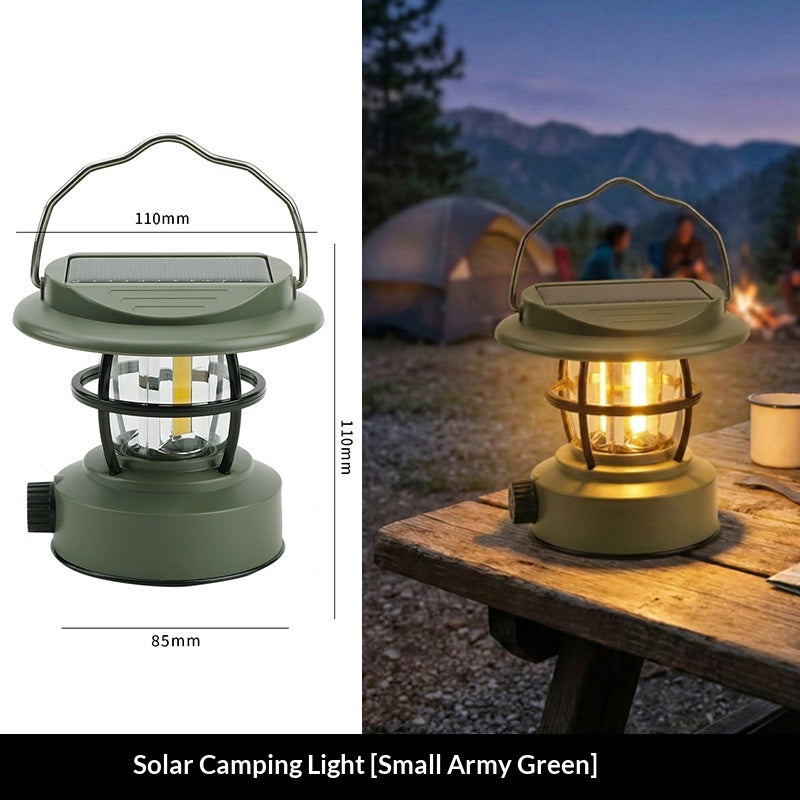 Lampe de camping rétro à énergie solaire